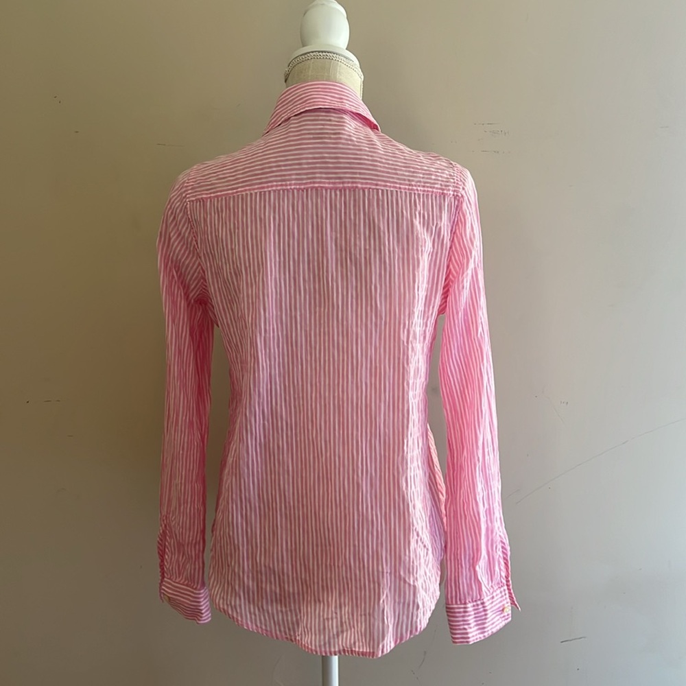 NWOT Lilly Pulitzer Sea View Button Down Top Shirt Oxford Stripe Size: S - Picture 3 of 9